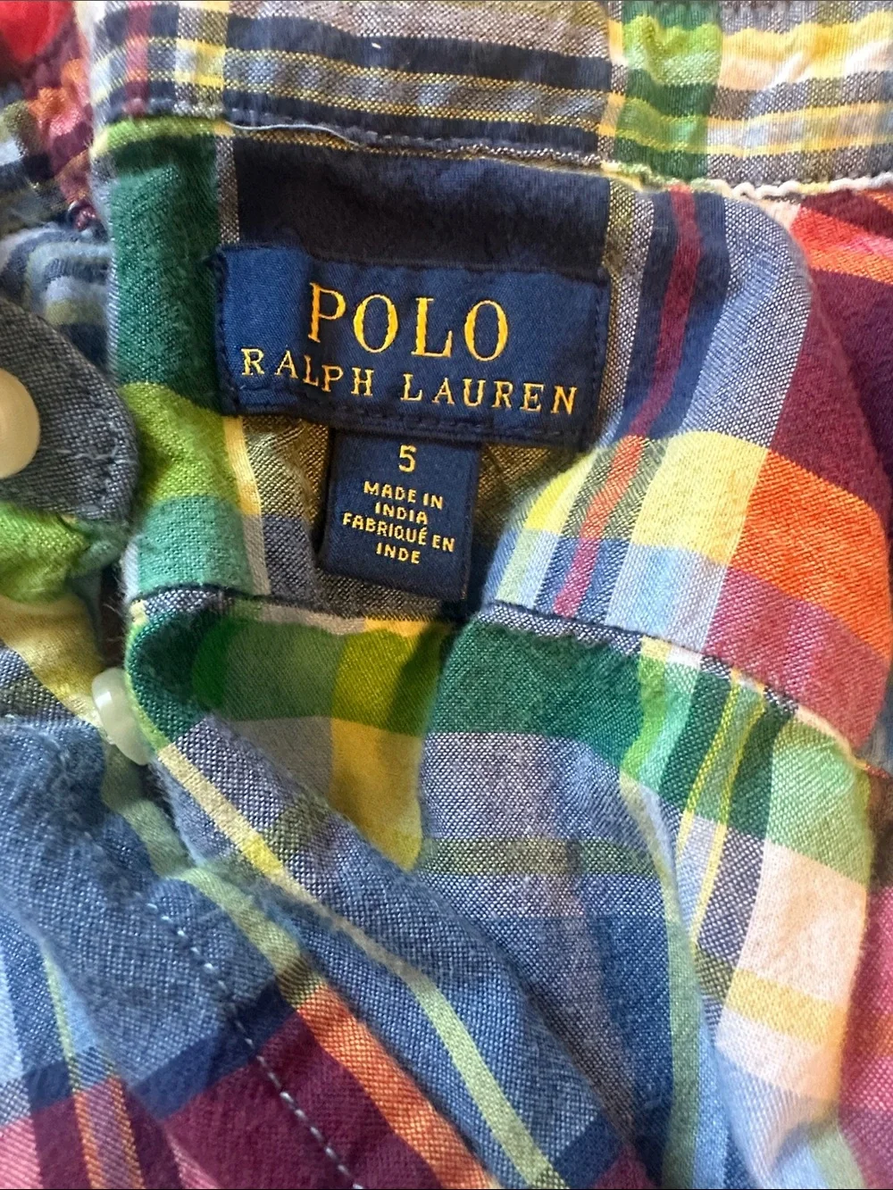 Ralph Lauren- Girl’s Plaid Print Dress- Size 5